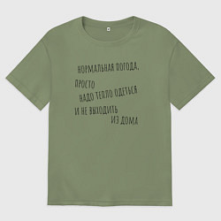 Мужская футболка оверсайз О погоде