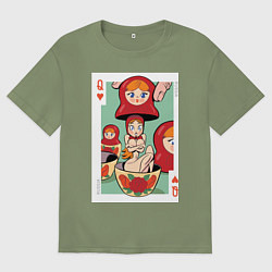 Мужская футболка оверсайз Матрешка