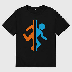 Футболка оверсайз мужская PORTAL, цвет: черный