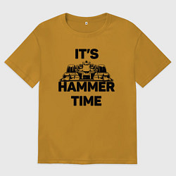Футболка оверсайз мужская It's hammer time, цвет: горчичный