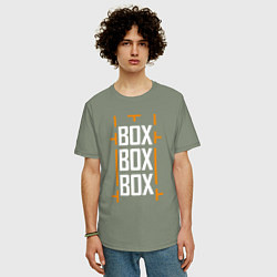 Футболка оверсайз мужская Box box box, цвет: авокадо — фото 2