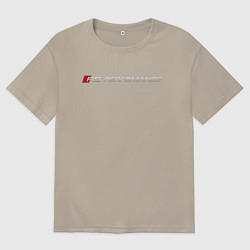 Футболка оверсайз мужская AUDI RS, цвет: миндальный