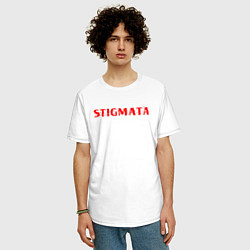 Футболка оверсайз мужская Stigmata, цвет: белый — фото 2