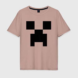 Футболка оверсайз мужская Minecraft, цвет: пыльно-розовый