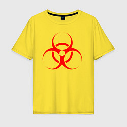 Футболка оверсайз мужская BIOHAZARD, цвет: желтый