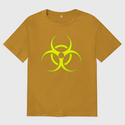 Футболка оверсайз мужская BIOHAZARD, цвет: горчичный