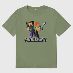 Футболка оверсайз мужская MINECRAFT, цвет: авокадо