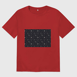 Футболка оверсайз мужская Космос, цвет: красный