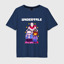 Футболка оверсайз мужская UNDERTALE, цвет: тёмно-синий