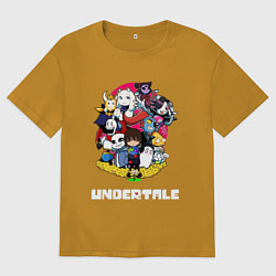 Футболка оверсайз мужская UNDERTALE, цвет: горчичный