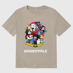 Футболка оверсайз мужская UNDERTALE, цвет: миндальный