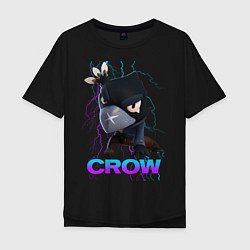 Футболка оверсайз мужская Brawl Stars CROW, цвет: черный