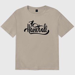 Мужская футболка оверсайз Handball lettering