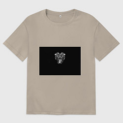 Мужская футболка оверсайз Движковый череп