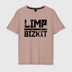 Футболка оверсайз мужская LIMP BIZKIT, цвет: пыльно-розовый