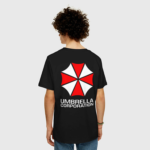 Мужская футболка оверсайз UMBRELLA CORP / Черный – фото 4