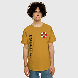 Футболка оверсайз мужская UMBRELLA CORP, цвет: горчичный — фото 2