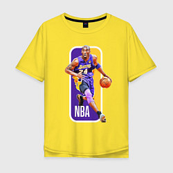 Футболка оверсайз мужская NBA Kobe Bryant, цвет: желтый
