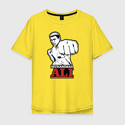 Футболка оверсайз мужская Muhammad Ali, цвет: желтый
