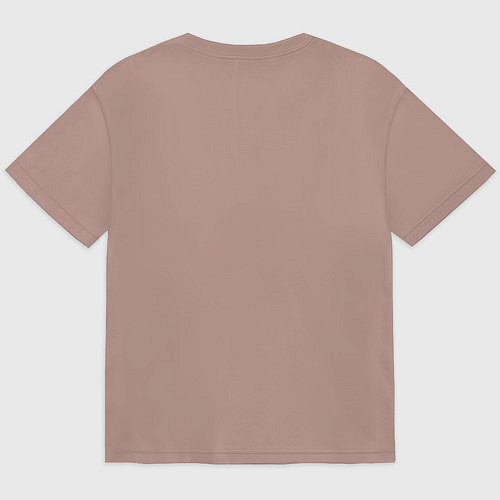 Мужская футболка оверсайз Зачеркнули букву С / Пыльно-розовый – фото 2