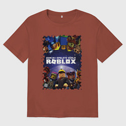Футболка оверсайз мужская ROBLOX, цвет: кирпичный