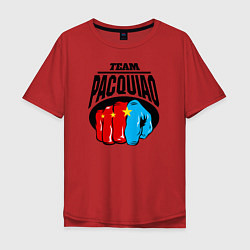Футболка оверсайз мужская Team Pacquiao, цвет: красный