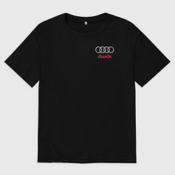Футболка оверсайз мужская AUDI, цвет: черный