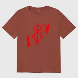 Футболка оверсайз мужская BERSERK, цвет: кирпичный