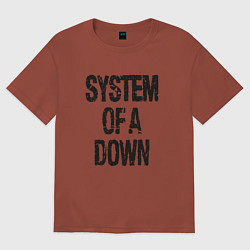 Футболка оверсайз мужская System of a down, цвет: кирпичный