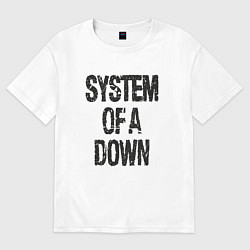 Футболка оверсайз мужская System of a down, цвет: белый