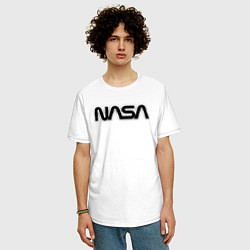 Футболка оверсайз мужская NASA, цвет: белый — фото 2