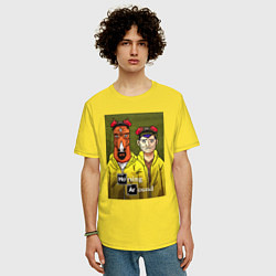 Футболка оверсайз мужская BoJack Horseman, цвет: желтый — фото 2