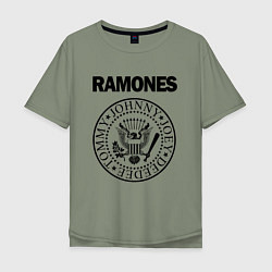 Футболка оверсайз мужская RAMONES, цвет: авокадо