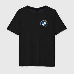 Футболка оверсайз мужская BMW LOGO 2020, цвет: черный