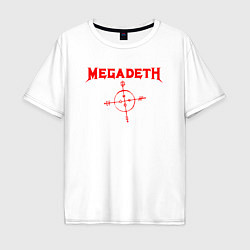 Футболка оверсайз мужская Megadeth, цвет: белый