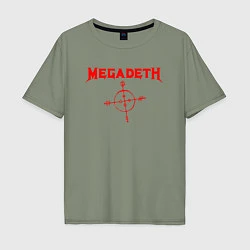 Футболка оверсайз мужская Megadeth, цвет: авокадо