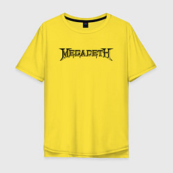 Футболка оверсайз мужская Megadeth, цвет: желтый