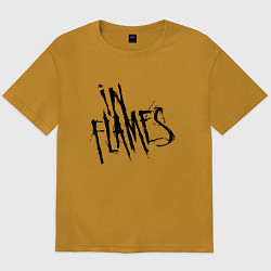 Футболка оверсайз мужская In Flames, цвет: горчичный