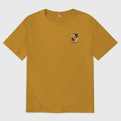Футболка оверсайз мужская PORSCHE, цвет: горчичный