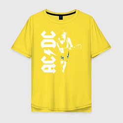 Футболка оверсайз мужская ACDC, цвет: желтый