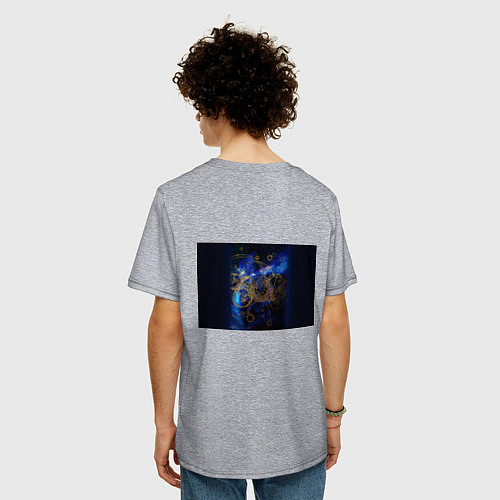 Мужская футболка оверсайз Space Geometry / Меланж – фото 4