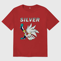Футболка оверсайз мужская SONIC Silver, цвет: красный