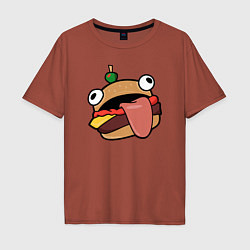 Футболка оверсайз мужская Fortnite Burger, цвет: кирпичный