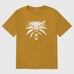 Футболка оверсайз мужская Ведьмак, цвет: горчичный