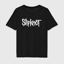 Футболка оверсайз мужская SLIPKNOT НА СПИНЕ, цвет: черный