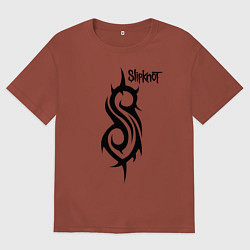 Футболка оверсайз мужская SLIPKNOT, цвет: кирпичный