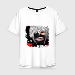 Футболка оверсайз мужская MASKED TOKYO GHOUL, цвет: белый