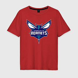 Футболка оверсайз мужская Charlotte Hornets 1, цвет: красный
