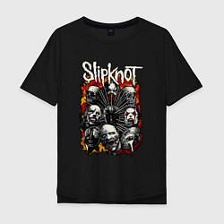 Футболка оверсайз мужская Slipknot, цвет: черный