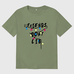 Футболка оверсайз мужская Friends dont lie, цвет: авокадо